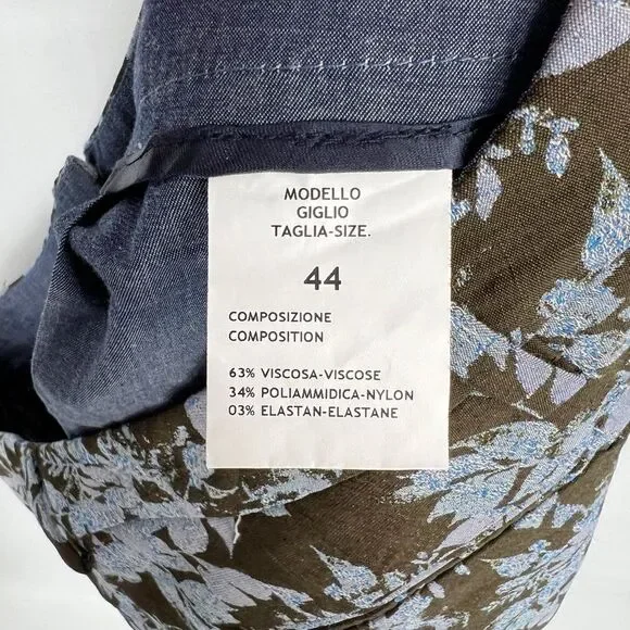 NWT le’s Floral Metallic Trousers Giglio IT 44 (USM/8) - Picture 7 of 9